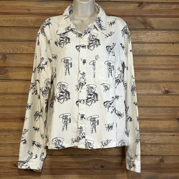 BDG Urban Outfitters Men’s Western Flannel Shirt Size M Cowboy NWT - Picture 14 of 14